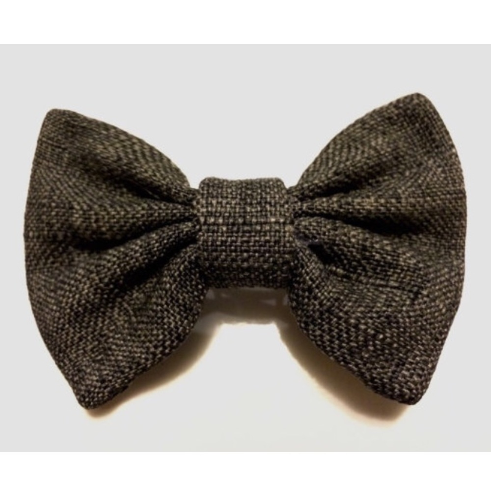 Charcoal Gray Hair Bow